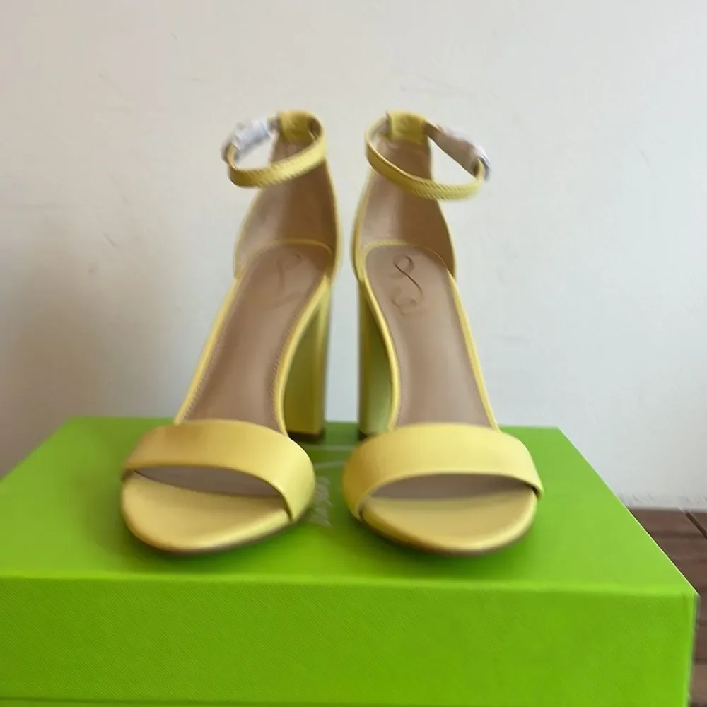 Sam Edelman Yaro Ankle Strap Sandal Butter Yellow Size 9